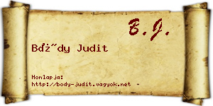 Bódy Judit névjegykártya